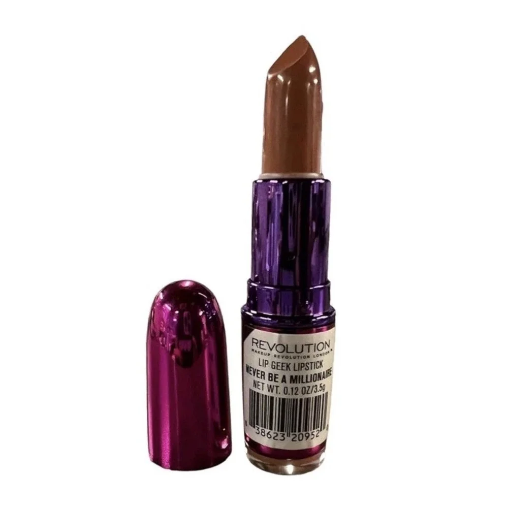 Makeup‎ Revolution London, Lip Geek Lipstick, Never Be a Millionaire .12oz